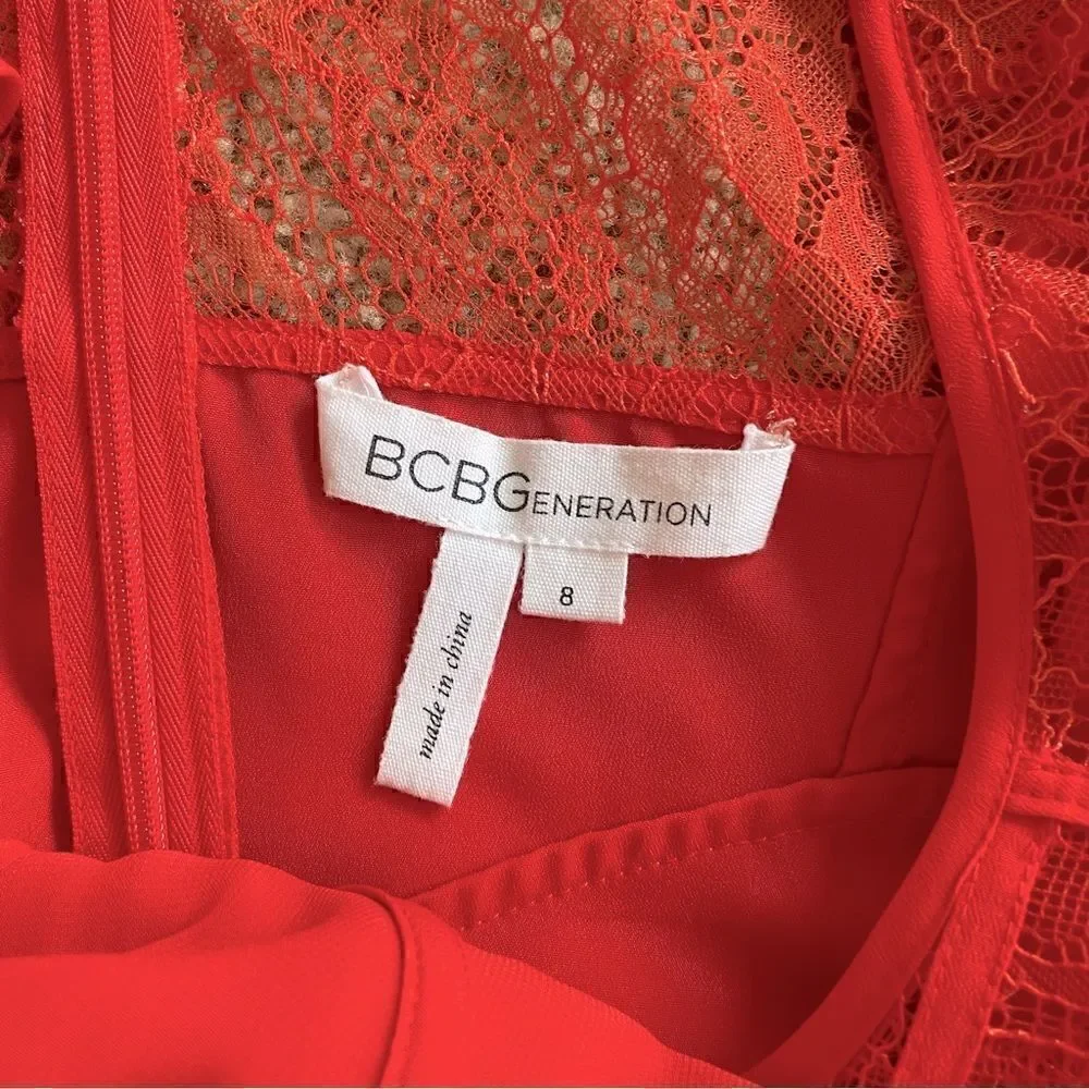 BCBGeneration Lava Lace Dress Women’s Size 8